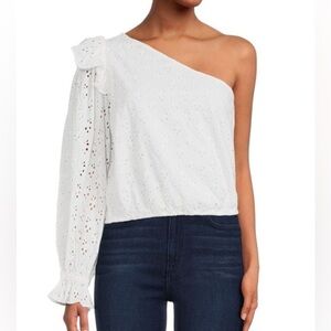 NWT Cami NYC Ardana Eyelet One Shoulder Top XS